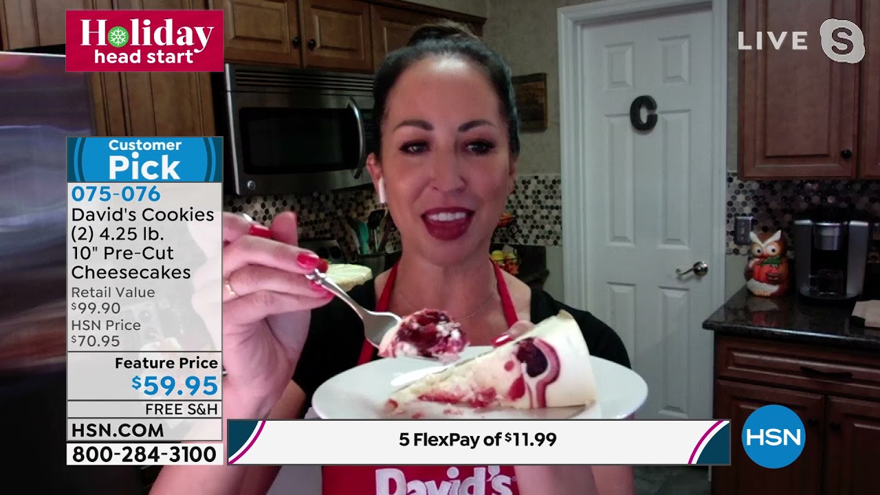 David's Cookies (2) 4.25lb 10" PreCut Cheesecakes