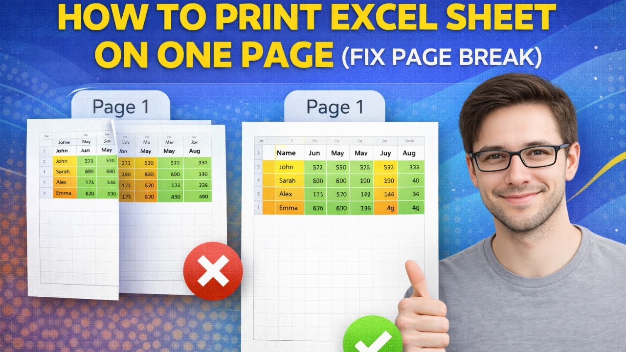 How to Print Excel Sheet on One Page (Fix Page Break)
