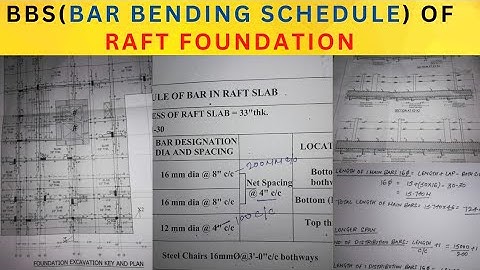 #BBS(BAR BENDING SCHEDULE) OF #RAFT #FOUNDATION//#STEEL CALCULATION FOR RAFT FOUNDATION//