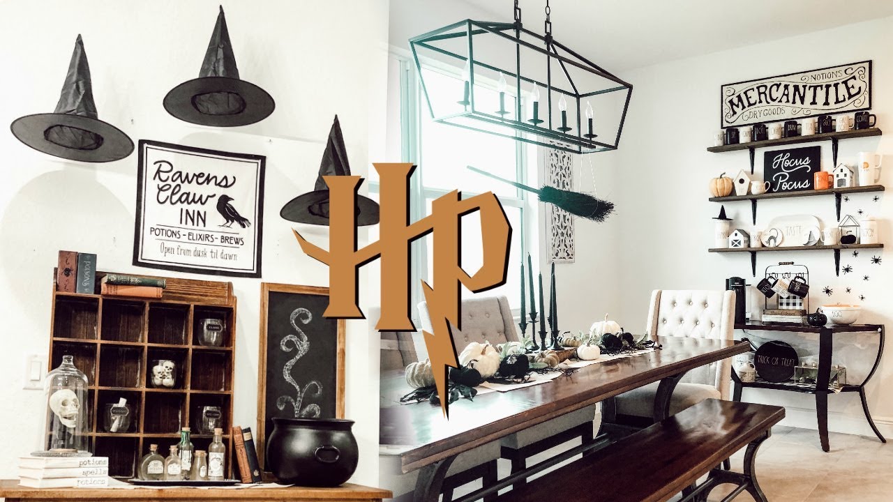 HALLOWEEN DECOR TOUR 2019 | Harry Potter Inspired Halloween Decor ...