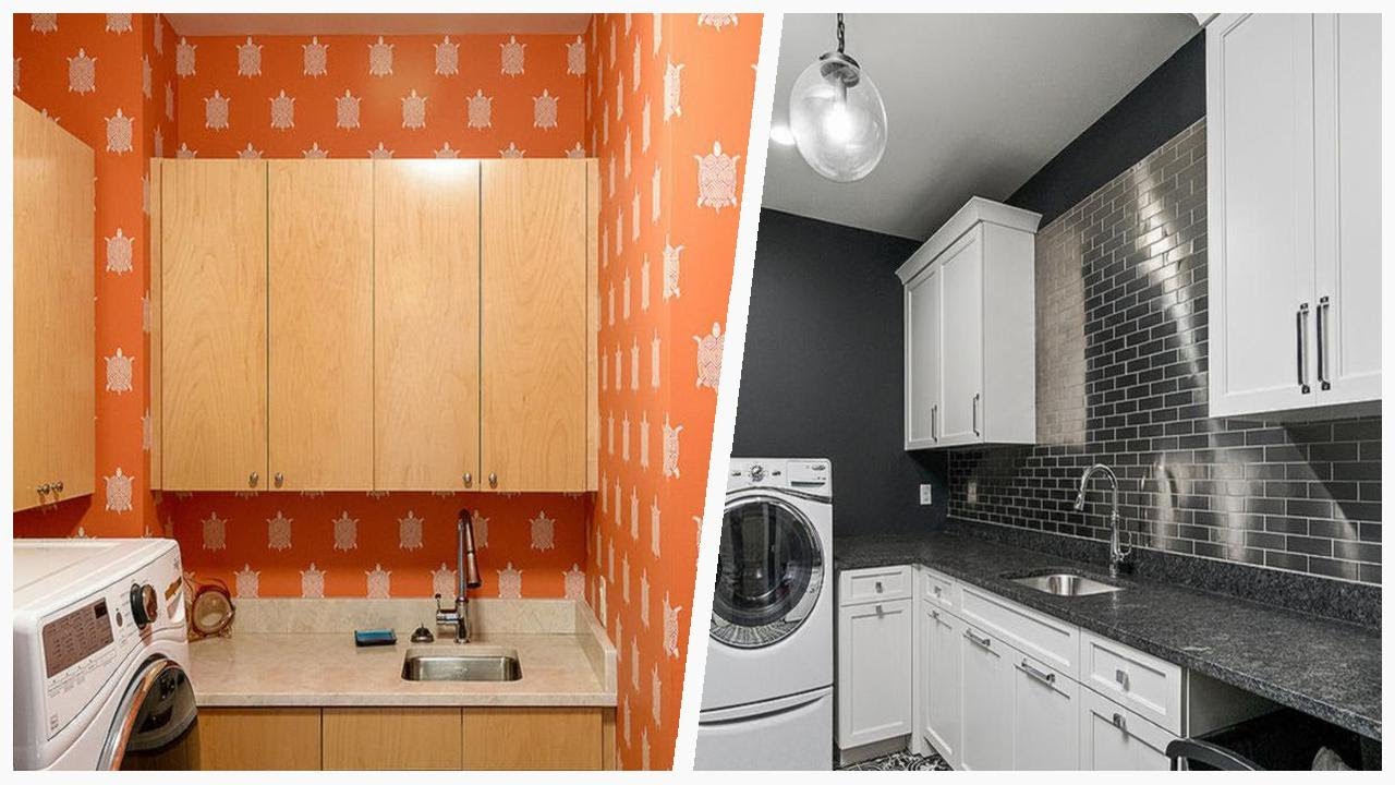 Transform Your Laundry Room with Bold Black & Orange Walls | Designer ...