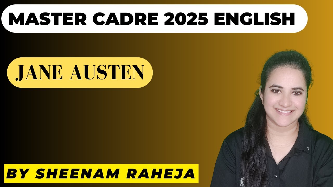 JANE AUSTEN - MASTER CADRE REVISION #uppgt #uppgtenglish  #mastercadre