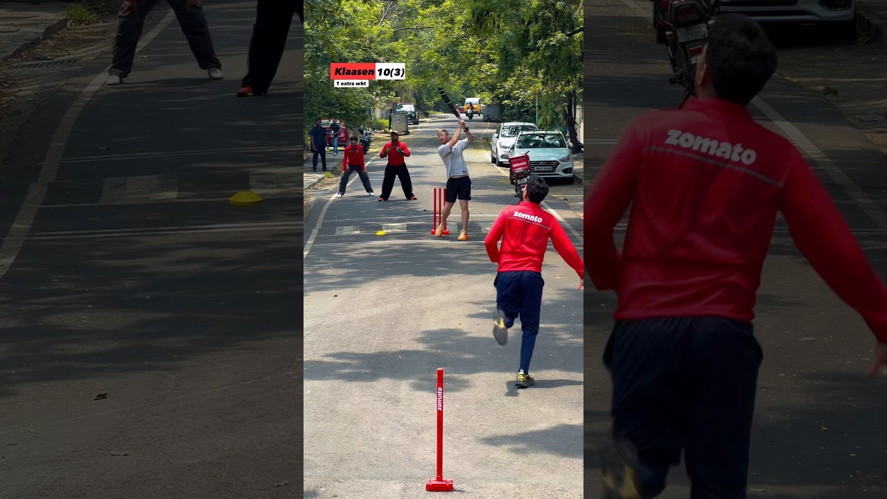 Klaasen in the Gully cricket - fastest 50 challenge