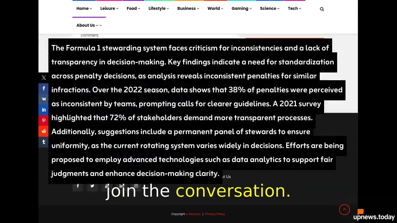 Explore Formula 1 Stewarding Reforms: Enhance Transparency and Consistency