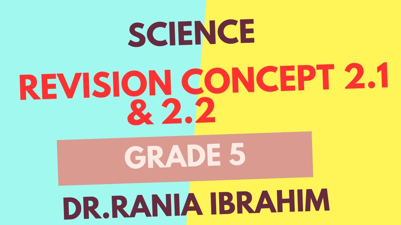Revision Grade5 Science Concept  مراجعة ساينس سنة خامسة كونسيبت 2.1 و 2.2