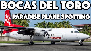 INCREDIBLE CLOSE UP Air Panama Fokker 50 (F50) Action at Bocas Del Toro (BOC/MPBO)