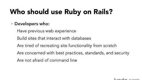[Ruby on Rails 4 Essential Training] 001 What Is Ruby on Rails