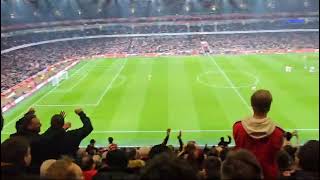 Kai Havertz scores again fan chant Arsenal vs Brentford Resimi