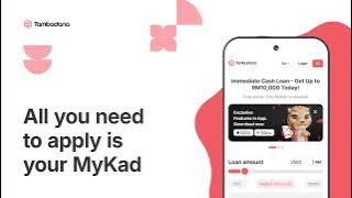Tambadana – Personal loan up to RM10,000 | Fully online