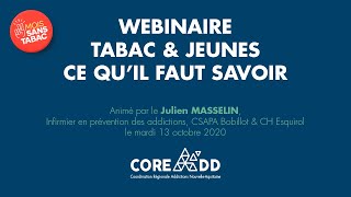 WEBINAIRE TABAC & JEUNES par Julien Masselin