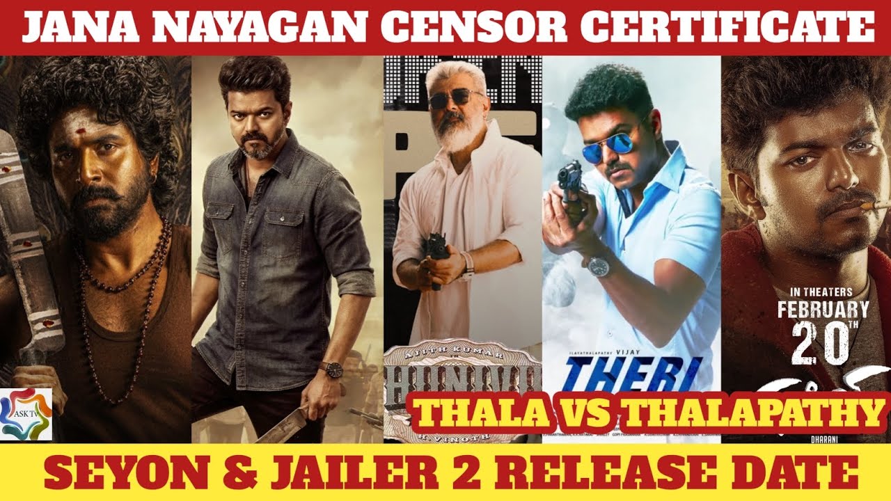 Jana Nayagan Censor Update - Jailer 2 Seyon Release Date | Theri Ghilli Thunivu Re Release | Vijay |