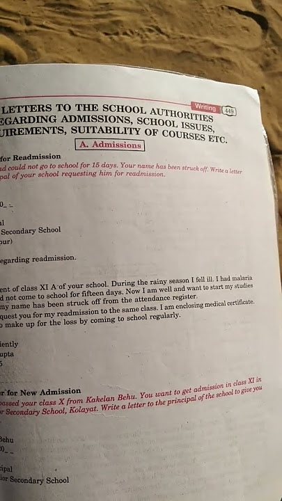 A letter on the principal of your school requesting him for readmission 👍👍👍👍