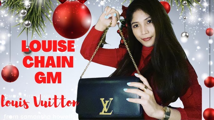 Louis Vuitton Red Calfskin Leather Chain Louise GM Bag