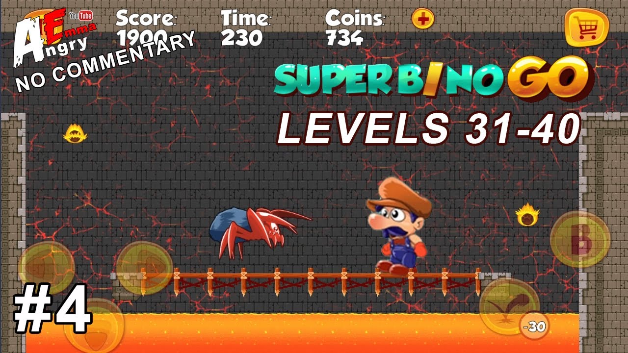 Super Bino Go Gameplay (levels 31-40)