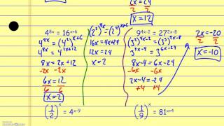 Solving Exponential Functions Using Common Bases