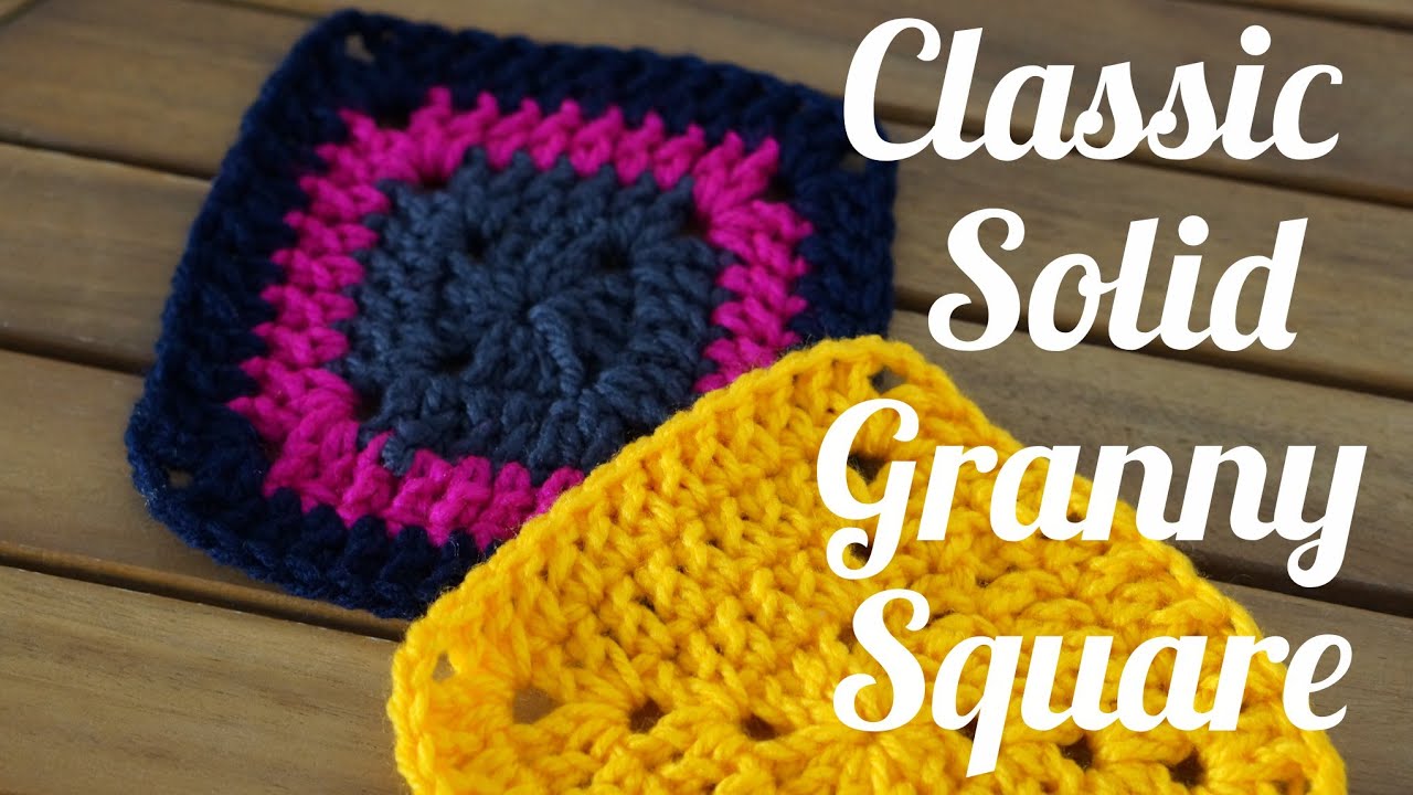 How to crochet the solid granny square - YouTube