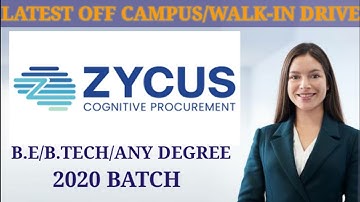 ZYCUS Off Campus Drive for Freshers for the Role of Software Developer