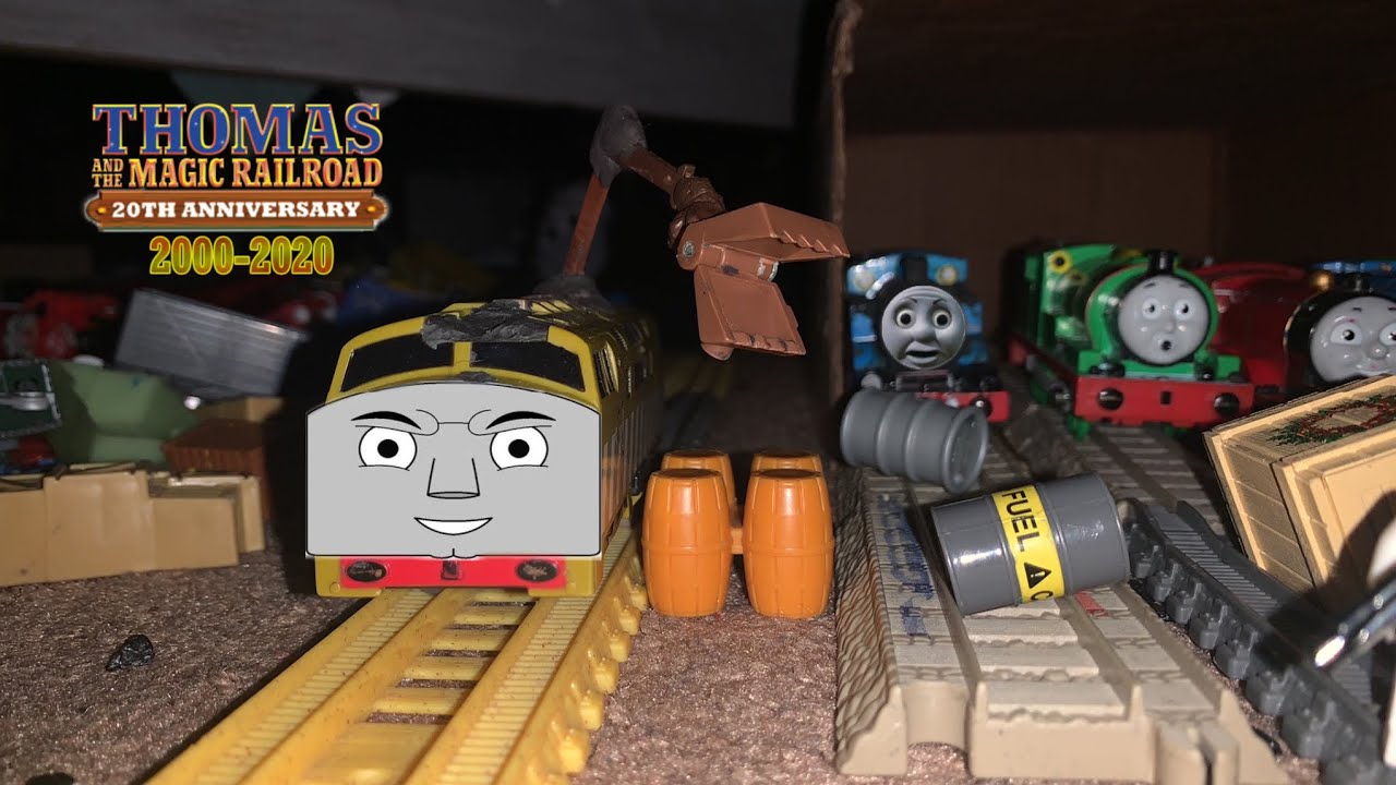 Thomas and the magic railroad- Diesel 10 attacks the sheds stop motion ...