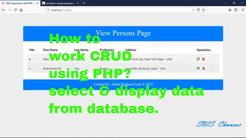 PHP CRUD with MySQL & Bootstrap | Select & Display Data from Database Part 03 Section 1 |