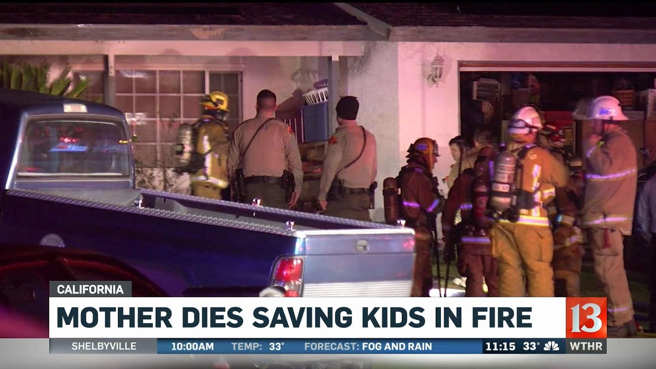 Mom dies saving children in house fire - YouTube