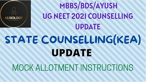 KEA UPDATE UGNEET 2021|MOCK ALLOTMENT IMPORTANT INSTRUCTIONS|MBBS/BDS/AYUSH