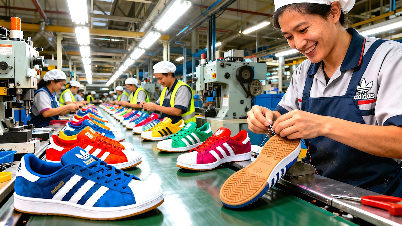 How ADIDAS Shoes are Made in Factory 👟👟 - YouTube
