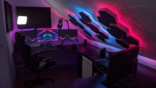 Led sound dampening acoustic panels