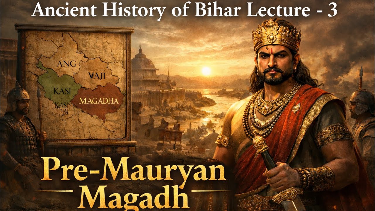 BPSC History L-3 | Pre-Mauryan Period | Rise of Magadha (Haryanka to Nanda)