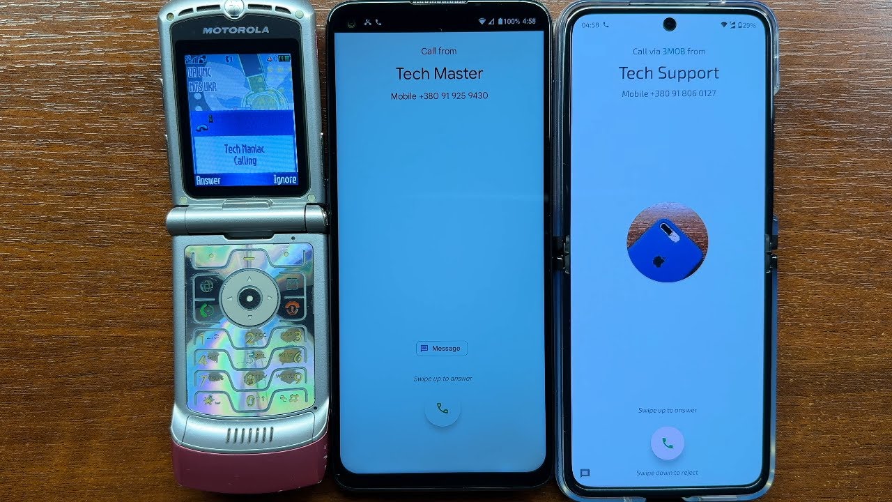 Motorola Razr V3 vs Moto G9 Plus vs Moto Razr 40 Ultra Triple Hello Moto Incoming Call