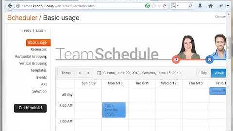 Kendo UI Scheduler - learn Kendo UI