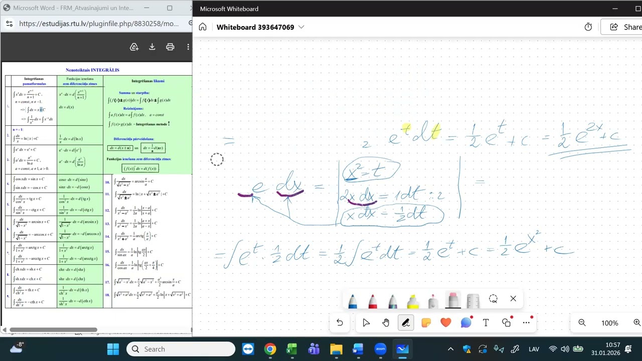 Integrāļi-substitūciju un parciālās integrēšanas metodes. Piemēri.