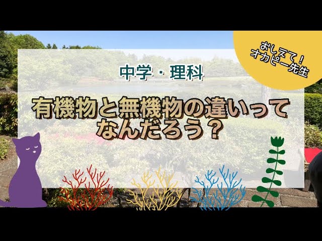 中学 理科 有機物と無機物の違いってなんだろう Youtube