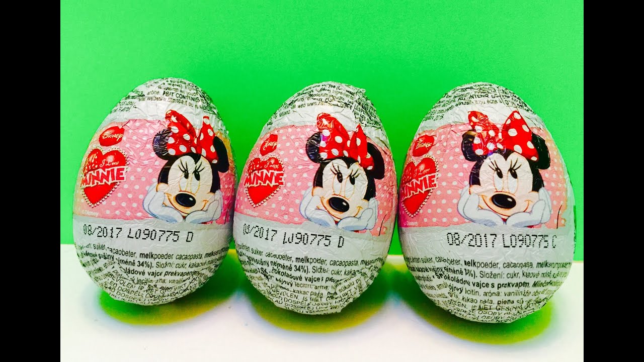 Minnie Mouse Chocolate Kinder Surprise Toy Easter Eggs YouTube