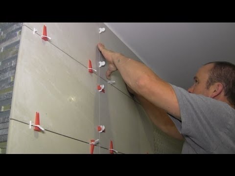 How to install large format tiles on bathroom walls using Perfect Level Master