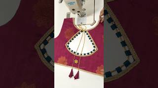 Beautiful Back Neck Design with Dori &amp; Latkan | Designer Blouse Idea