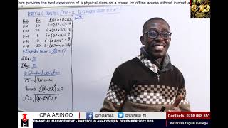 PORTFOLIO ANALYSIS LESSON 3 - ACCA(F9), CPA(FM)