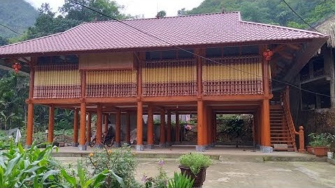 mẫu nhà sàn bê tông đẹp 2 gian hai trái