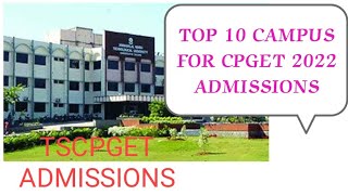 Cpget 2022 wboptions|| top ten camuses and colleges ??Recommended||Cpget counciling