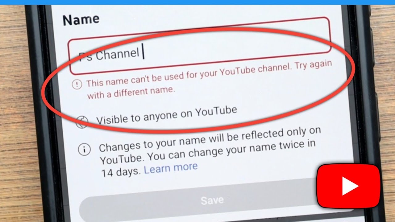 Sorry This Name Cannot Be Used For Your Youtube Channel