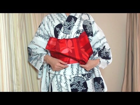 浴衣 帯の結び方 貝の口 Yukata Youtube