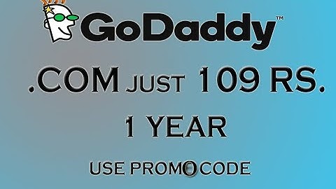 GoDaddy | Buy .com Domain in Rs 109 from godaddy |  2019