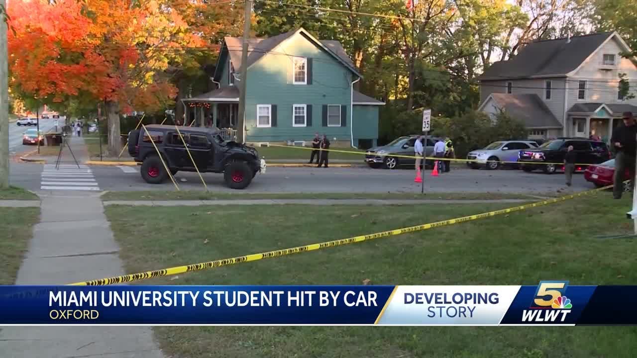 Miami University student in critical condition after being hit by car in Oxford