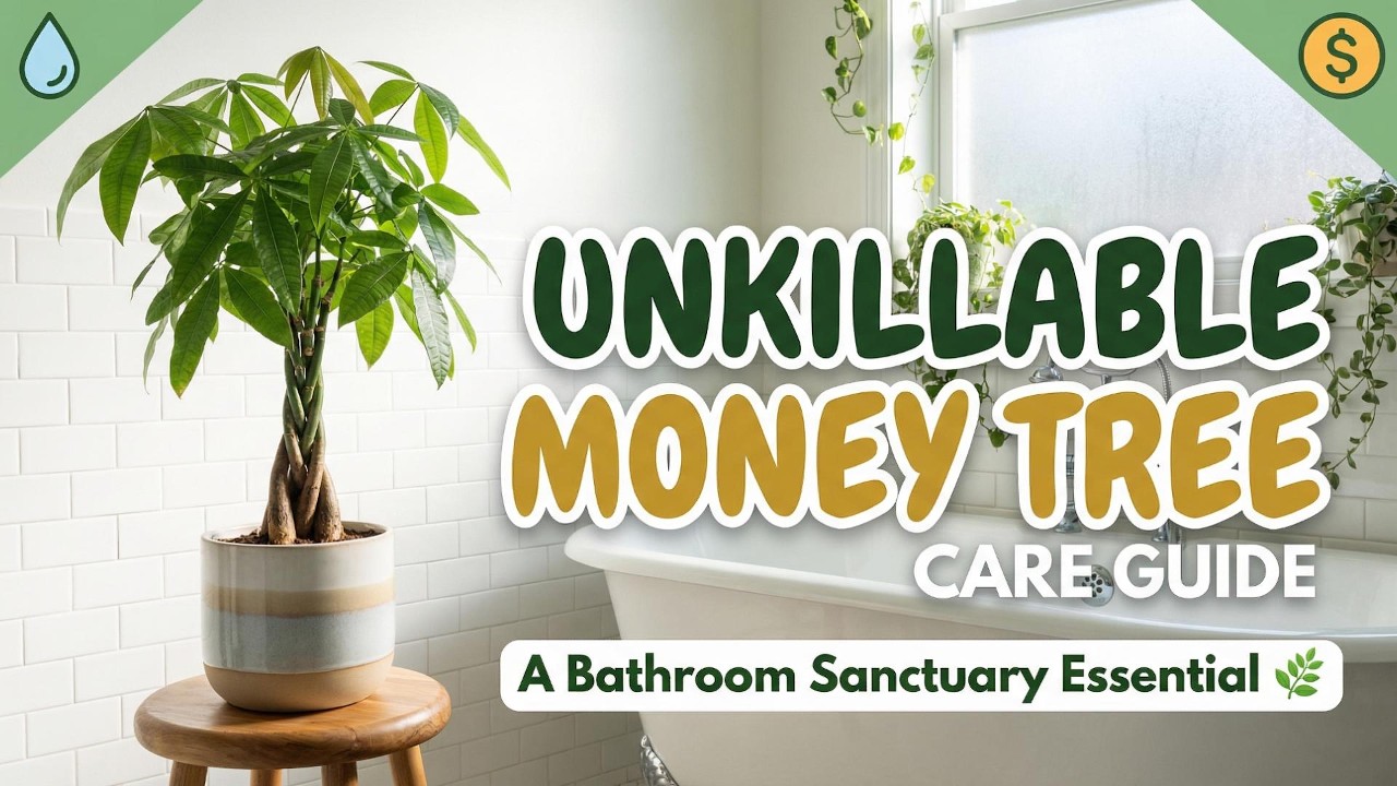 Unkillable Money Tree Care Guide 🌿💸 Bathroom Jungle Glow-Up!