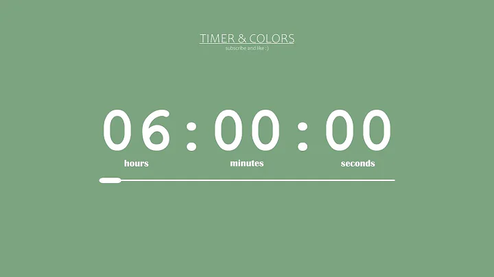 ⏰ 6 Hour Timer / Sweet Green Screen 🌿 / Countdown