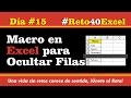 Reto40Excel - Día 15 - Macro en Excel para ocultar filas