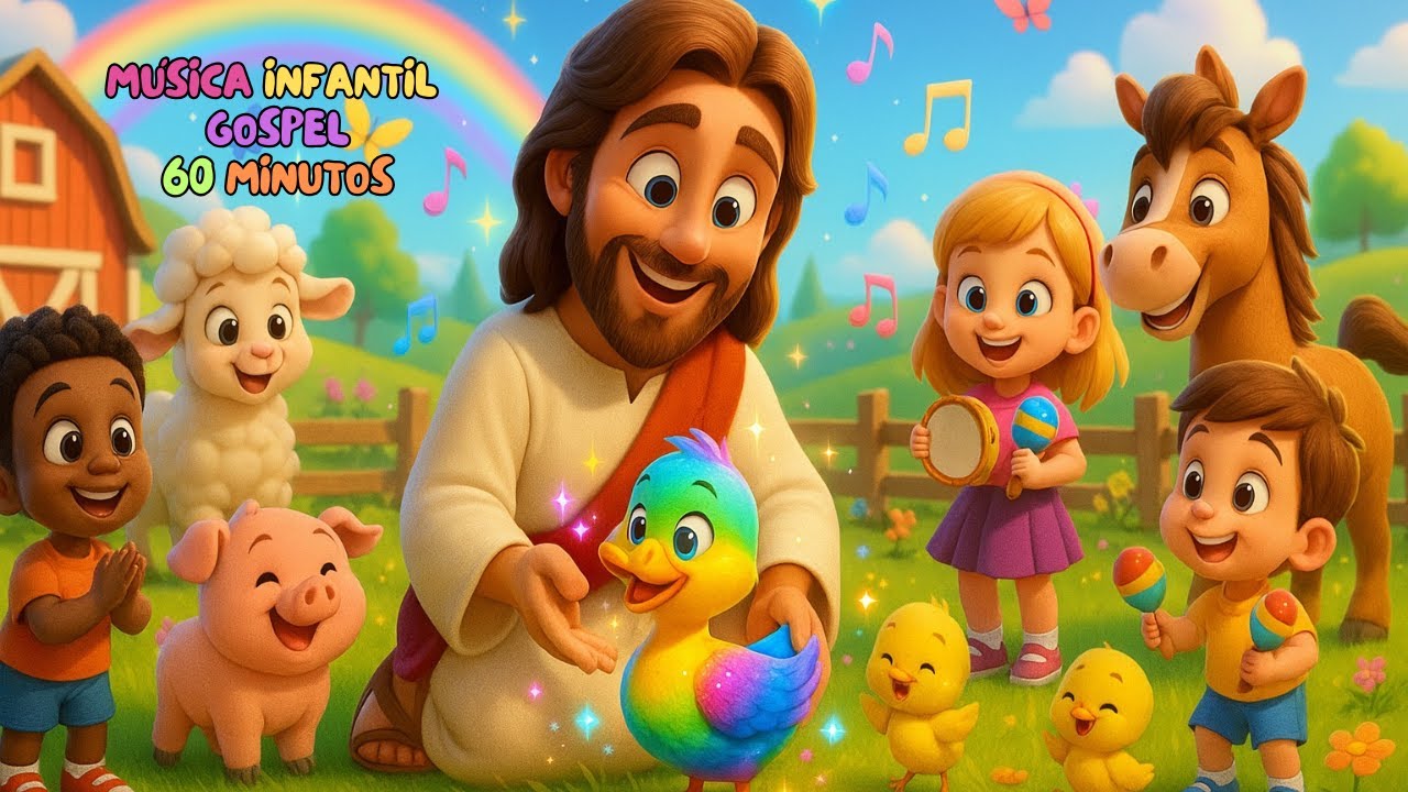 Jesus Me Ama | 1 Hora de Louvor Infantil com Jesus | Histórias Bíblicas Cantadas | Música Infantil