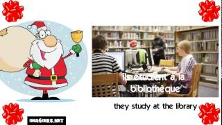 How to say they study at the library in French