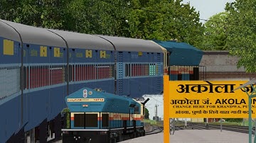 MSTS PUNE AMRAVATHI EXP LOCO REVERSAL AT AKOLA.JN PUNE WDG4 LHF INDIAN RAILWAYS