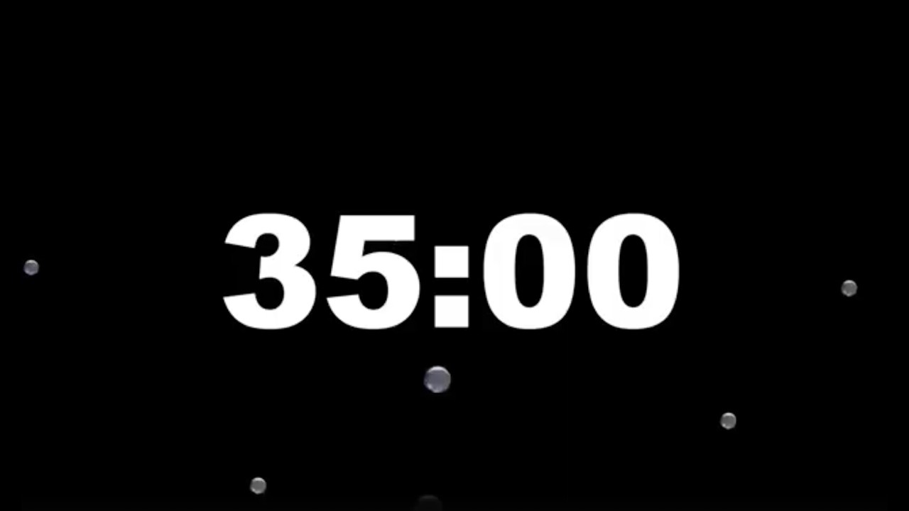 35 Minute Timer with Alarm | Full Screen Minimalist Countdown (HD ...