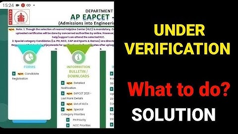 counseling registration successfull but documents under verification|what to do|#apeamcet2022